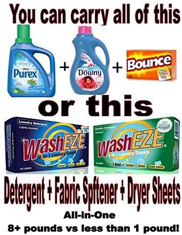 3-in-1 Laundry Detergent Sheets, 20 Loads, Fresh Scent, Liquidless Soap Sheet-Detergent