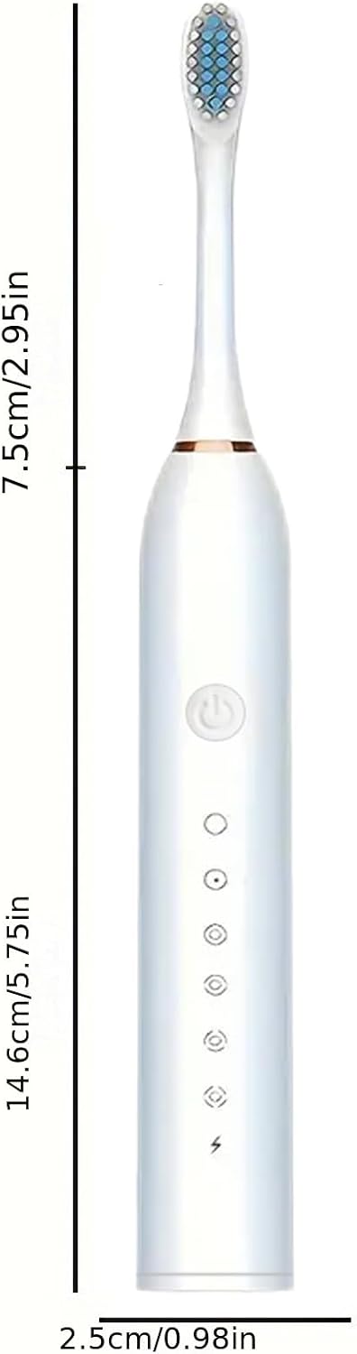 MISTYFRESH 6 Sonic Electronic Toothbrush with Modes and Smart Timer Perfect for Men and Women Clean Teeth and Gums