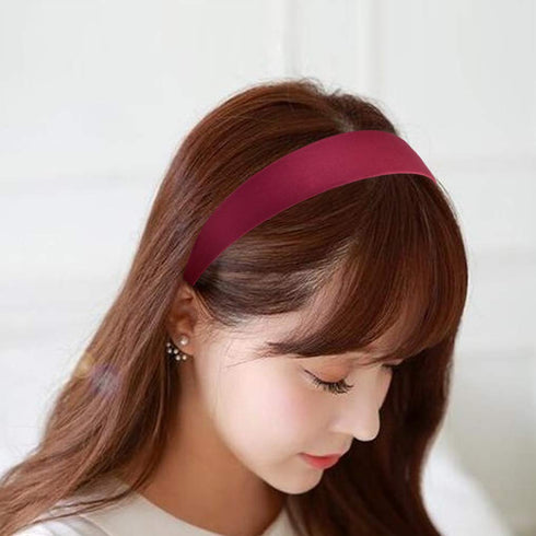HOVEOX 9 Pieces Non-slip Hard Headbands, 1 Inch Wide Ribbon Hairband for Women and Girls, Mixed Colors