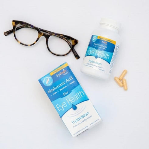 HylaVision Eye Health Supplement Hyalogic - Hyaluronic Acid, Lutein and Zeaxanthin Supplements – 120 Capsules