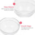 FOMIYES Facial Masks Mixing Bowl Set, 5 Sets with Spatula, Clear Glass Cosmetic Mix Bowl for DIY Masks