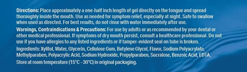 Allday Dry Mouth Gel, Maximum Strength Xylitol, Fast Acting, Non-Acidic, 2 Tubes Inside One Box