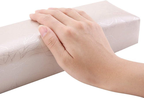 Nail Arm Rest for Acrylic Nail Art, Stripe Leather Soft Sponge Hand Rests Cushion for Manicure Care