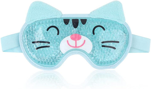 NEWGO Kids Ice Pack Eye Mask, Reusable Hot Cold Therapy Gel Eye Mask with Soft Plush Backing