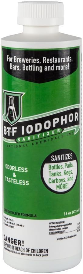 National Chemicals BTF Iodophor Sanitizer - 16oz