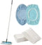 Sweeper Mop Starter Kit, Small Flat Mop with 2 Reusable Microfiber Pads, 30pcs Disposable Dry Cloths for Hardwood Floor