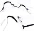 KoKoBin Half Reading Glasses, 4 Pairs Gunmetal Metal Frame Spring Hinge Readers for Men and Women, 2.25
