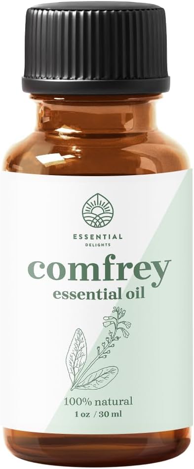 Comfrey Essential Oil by Essential Delights, 1oz Premium Grade Oil for Aromatherapy, Soaps, & Candles