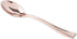 Restaurantware 4 Inch Mini Spoons 100 Disposable Tiny Spoons - Heavy-Duty Pair With Appetizers Or Desserts Rose Gold Plastic Sample Spoons For Parties Weddings Or Catering by Restaurantware