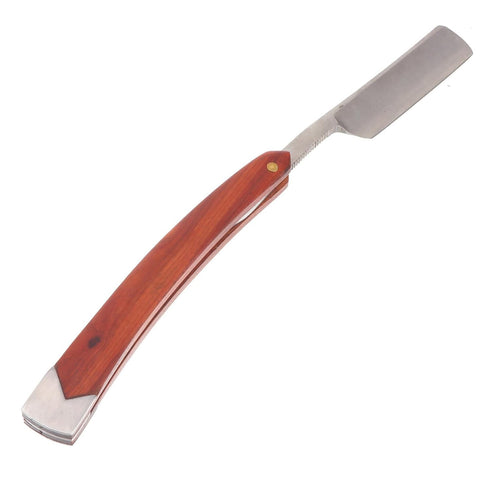 Straight Razor - Professional Barber Razor for Men with Wood Steel Shaving Carbon for Home & Salon Grooming