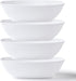 Posh Setting Disposable Oval Serving Bowls, White Plastic, 4 Pack, 72 Ounce Large for Party Snack or Salad