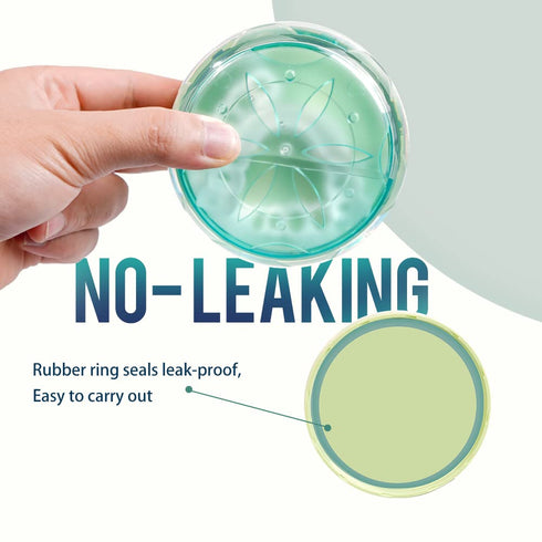 Leak Proof Dental Retainer Case for Travel, Denture Cleaning Case with Mirror, Blue