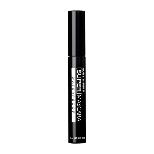Ruby Kisses Super Mascara, Waterproof Lengthening Defining Curling, Eye Makeup, Black