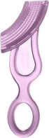 Brilliant Oral Care Baby’s First Toothbrush, Pink, Smooth Silicone Bristles for Ages 4+ Months