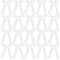 Hipcheer 20pcs Collegiate Style Cheer Bows for Girls, Handmade Long Tail Skinny Ponytail Holder for Sports (White)