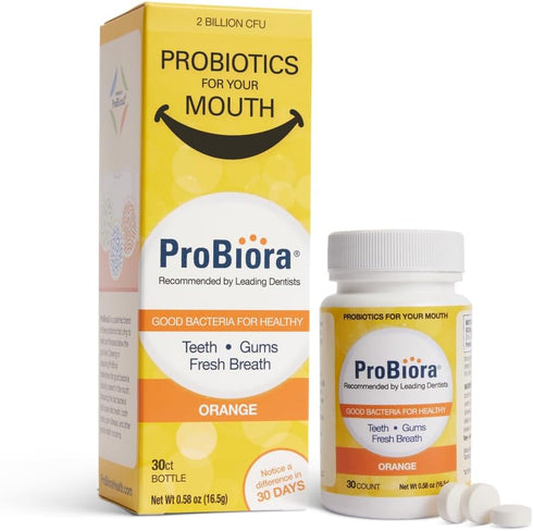 ProBiora Oral-Care Chewable Probiotic Tablets for Women & Men, Healthier Teeth & Gums, 30 Count