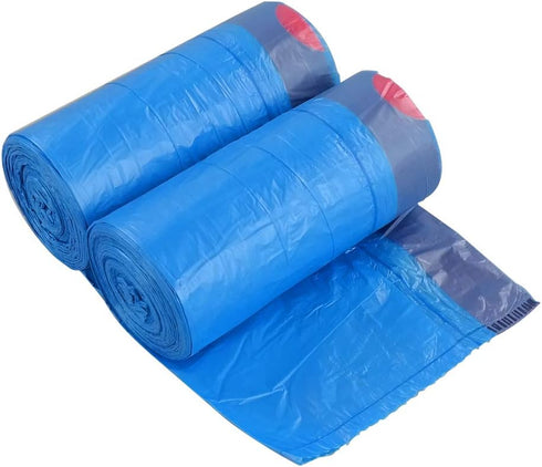 10 Gallon Kitchen Garbage Bags with Drawstring, Blue, 2 Rolls/110 Bags