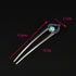 Metal French Hair Pins for Women, Turquoise U Shaped Hair Pin for Thick Hair Buns and Twists