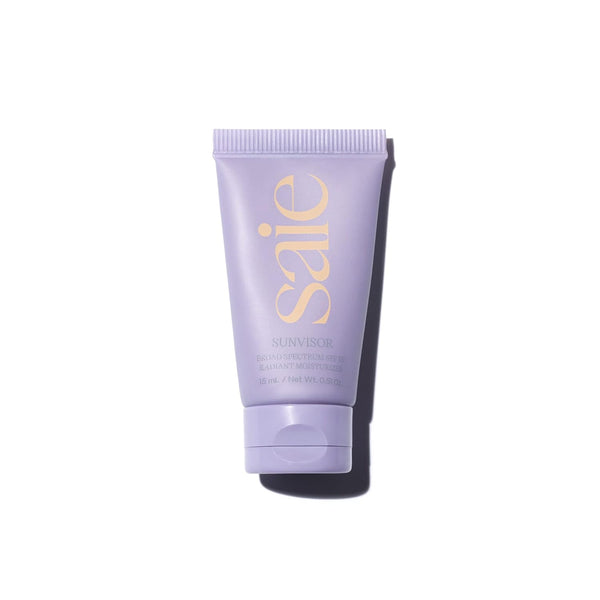 Saie Mini Sunvisor Broad Spectrum Face Sunscreen Moisturizer SPF 35 - Hydrating Daily Sunscreen with Mineral Zinc Oxide