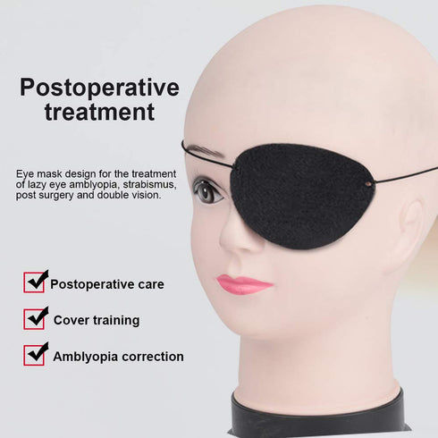 YGDZ Eye Patch, 12pcs Soft Felt Eye Patches for Adults Kids, Adjustable Single Eye Mask for Lazy Eye