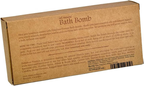 Fabulous Frannie Muscle Ice Natural, Handmade Bath Bomb Gift Set, Rich in Essential Oil, Salt, Coconut Oil, Witch Hazel,Fizzies to Moisturize Skin 2.5oz (Pack of 2)