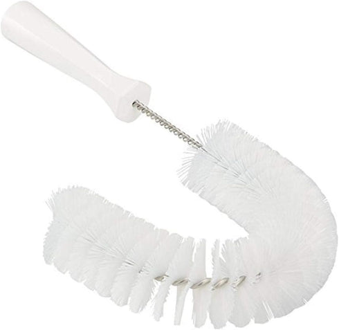 Vikan 53725 Hook Brush - 14.17-Inch Curved BPA-Free Cleaner for Pipe, Tube, and Gutter