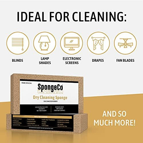 Dry Cleaning Soot Eraser Sponge, Pet Hair, Smoke, Dust and Dirt Remover, 3x6x1.5 (3 Pack)