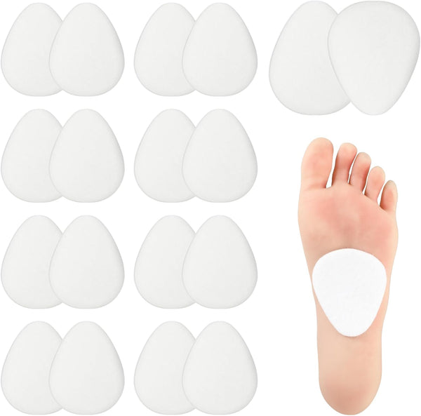 20 Pcs Metatarsal Felt Foot Pad - 1/4" Thick Ball of Foot Cushions for Metatarsalgia and Morton's Neuroma