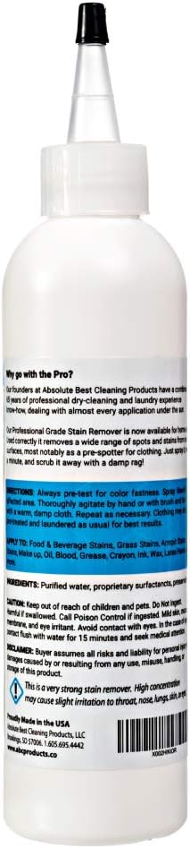 ProSpot Professional Laundry Stain Remover - Works for Almost Any Application - Clothing, Carpet, Furniture (8-oz)