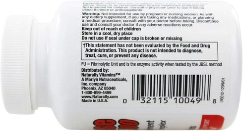 Naturally Vitamins Nattokinase, 120 tabs