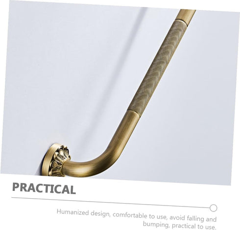 INOOMP Copper Core Bathroom Grab Bar Non-Skid Handrail Support for Bathtubs and Showers Wall-Mounted Safety Rail