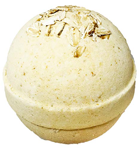 Oatmeal Bath Bomb for Women, Girls & Kids - Scented Vanilla Bubble Bomb with Milk & Honey - USA Made by Two Sisters
