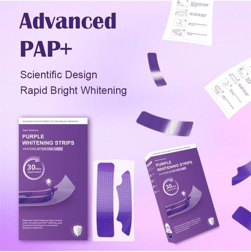 THTXZFT Strips,28 Anytime14 Purple Whitening Patch Teeth Whitening Strips,Instant Brightening Appearance,Purple Teeth