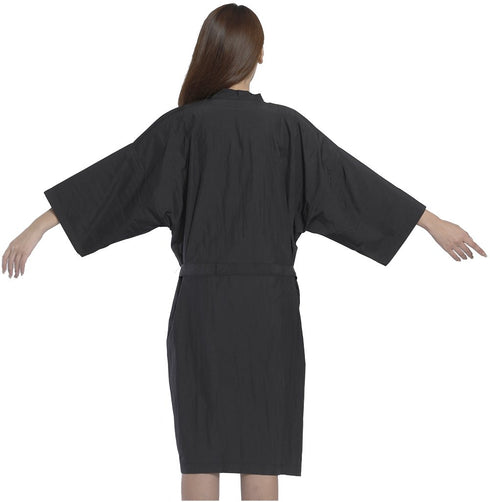 PERFEHAIR Salon Client Gowns, Kimono Style Hair Salon Smocks Capes, 43 Inch Long (Black)