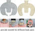 PENINSULA LOVE 1L U Shaped Hot Water Bottle Hot Water Bag with Detachable Cover Soft Plush Neck Warmer for Neck