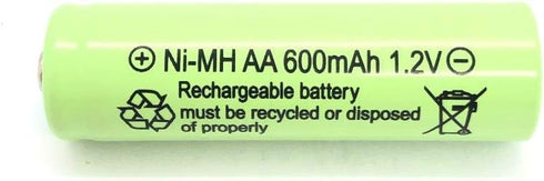 NiMH AA/AAA 600mAh 1.2V Rechargeable Batteries, 6PCS for Solar Lights and Remotes