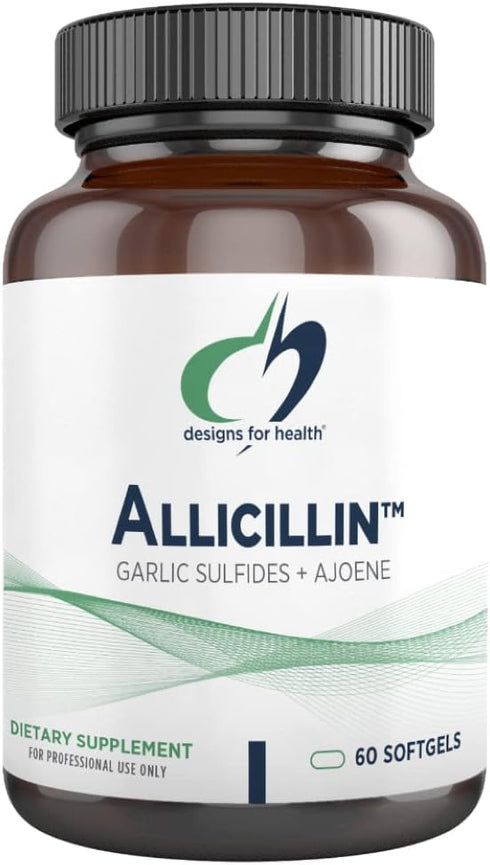 Designs for Health Allicillin, Allicin Supplement with 200mg Garlic Oil + Parsley Oil, Non-GMO, 60 Softgels