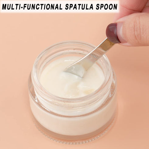 9 Pack Metal Cosmetic Spoon - Skincare Spatula, Beauty Scoop Spoon for Home Salon, Makeup Mixing Stick (Gold, Silver)