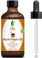 SVA Premium Black Pepper Oil - 4oz (118 ml) Essential Oil with Dropper for Diffuser, Aromatherapy & Skin Care
