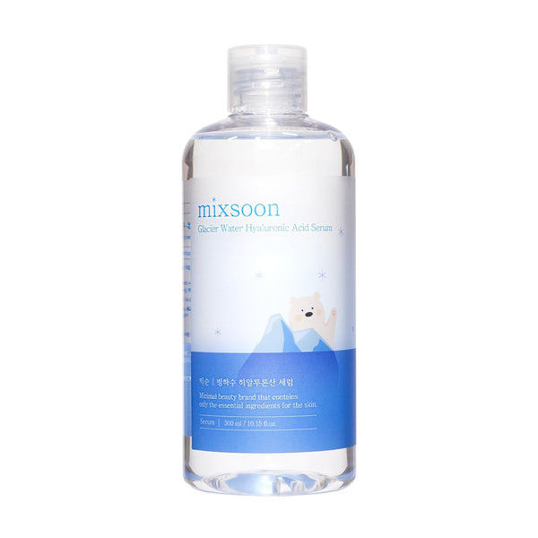 mixsoon Glacier Water Hyaluronic Acid Serum - Mega-size (10.14 fl.oz / 300ml) - Non-greasy Hydration Booster for Dewy