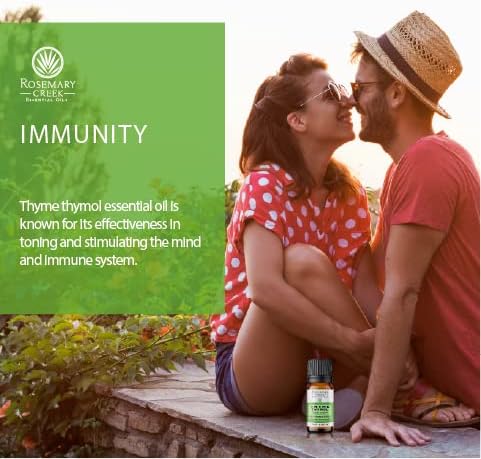 Thyme Thymol Essential Oil (Thymus vulgaris) - 100% Pure and Natural for Oil Diffusers and Massage Therapy, 30ml