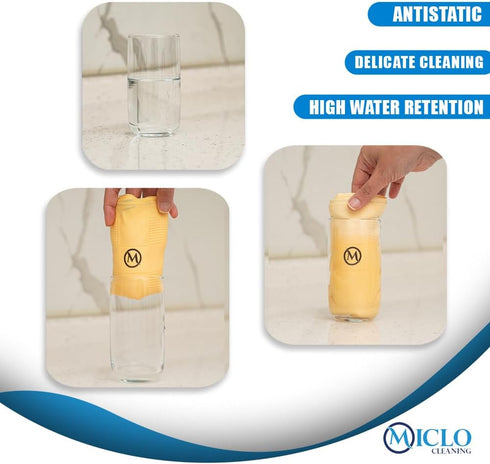 Set 3 16'' 24'' Microfibre Premium Cleaning Cloth of - Magic Cloth | All Purpose, Absorbent Washcloth | Microfiber