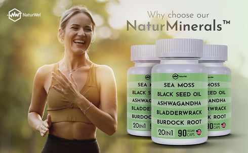 Black Seed Oil 3000mg Sea Moss 3000mg Ashwagandha 1000mg Turmeric 1000mg & Elderberry Manuka (90 Capsules Pack of 1)