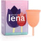 Lena Sensitive Menstrual Cup, Reusable Soft Silicone for Light & Heavy Flow - Small - Coral