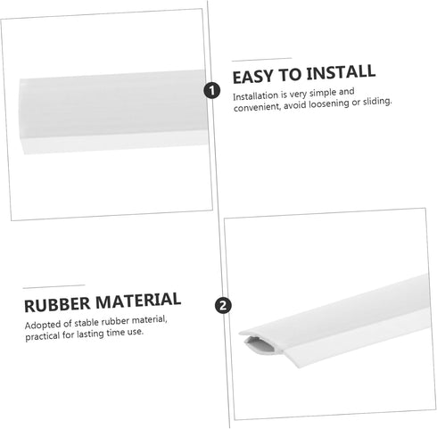 Dustpan Edge Replacement, 4pcs Dustpan Parts Insert Strips, Rubber Component for Dustpan Lip Repair
