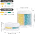 Extra Large Supplement Organizer and Portable Pill Case with 8 Compartments, Double Layers for Monthly Vitamins