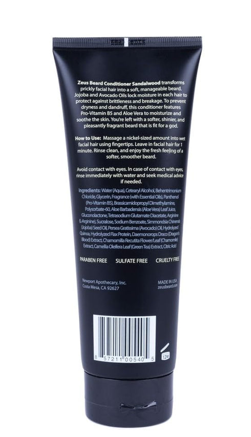 ZEUS Beard Conditioner Wash - Cleansing & Moisturizing Beard Wash with Green Tea & Natural Ingredients, 8 oz (Made in