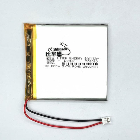 Liter energy battery 3.7V 2500mAh 506060 Bihuade Lipo Battery Rechargeable Lithium ion Polymer Battery with JST
