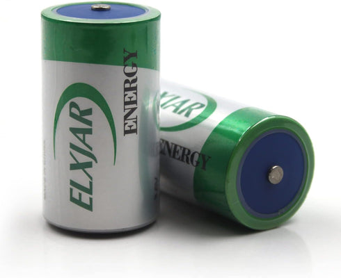 YUTSUJO (2-Pack) 3.6V 8500mAh C Size Lithium Thionyl Chloride Battery Replacement for XL-145F