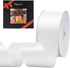 LIUYAXI 2" X 50 Yards White Double Face Satin Ribbon for Crafts, Gift Wrapping, Bow Making and More